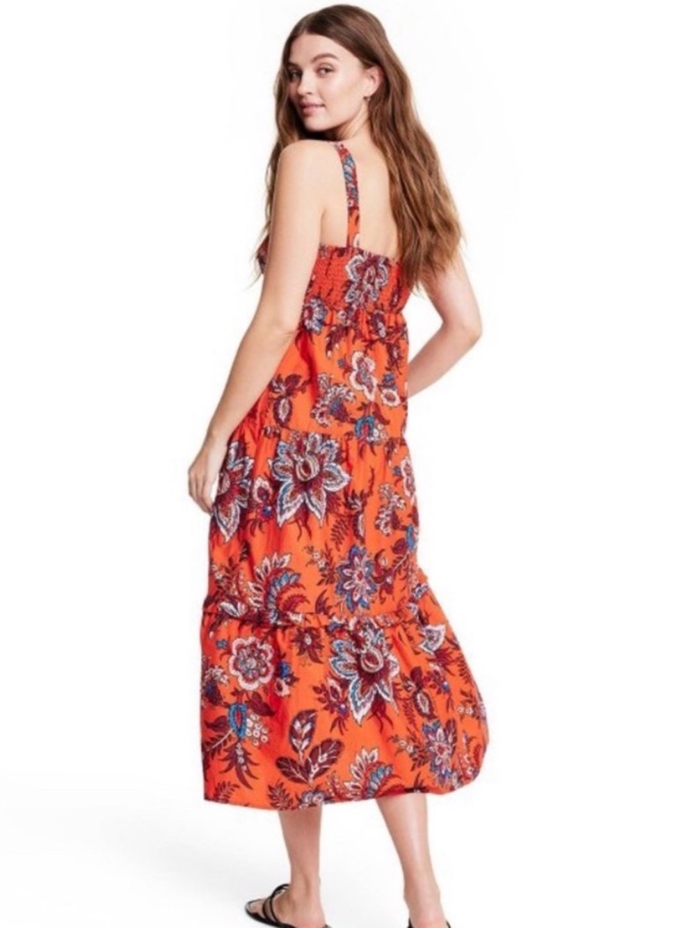 RHODE x Target Orange Floral Maxi Dress